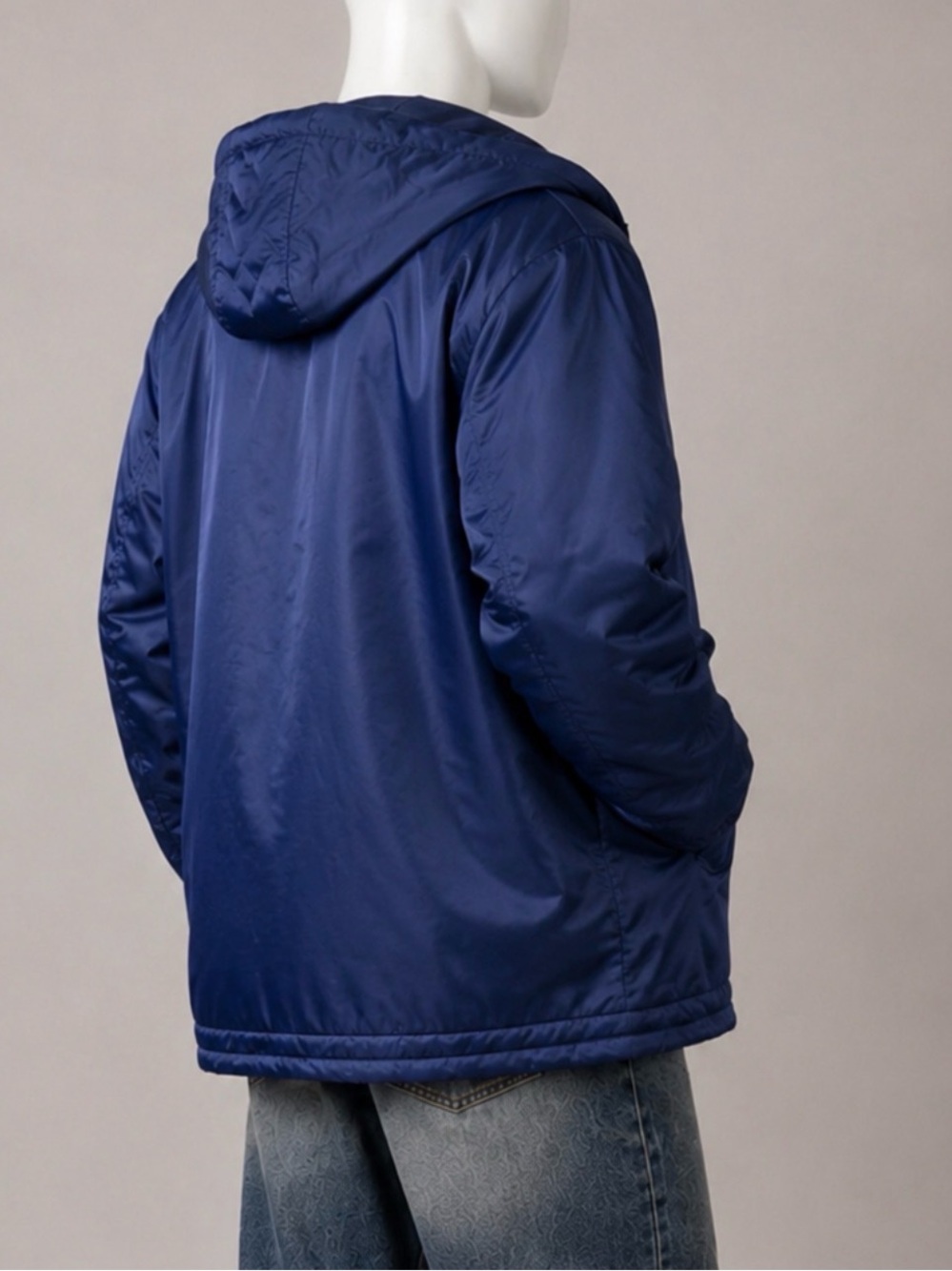 🧥🥾 UNITog Vintage Union-Made Blue Winter Coat Talon Zip Detachable Hood, Men’s M